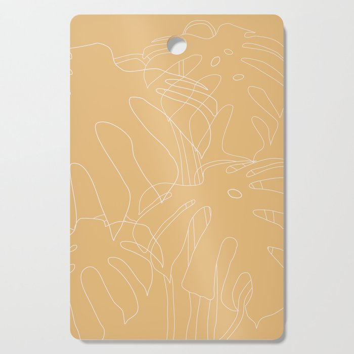 Monstera No2 Yellow Cutting Board Gallery Image 1