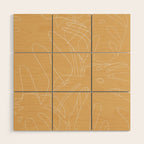 Monstera No2 Yellow Wood Wall Art Gallery Image 1