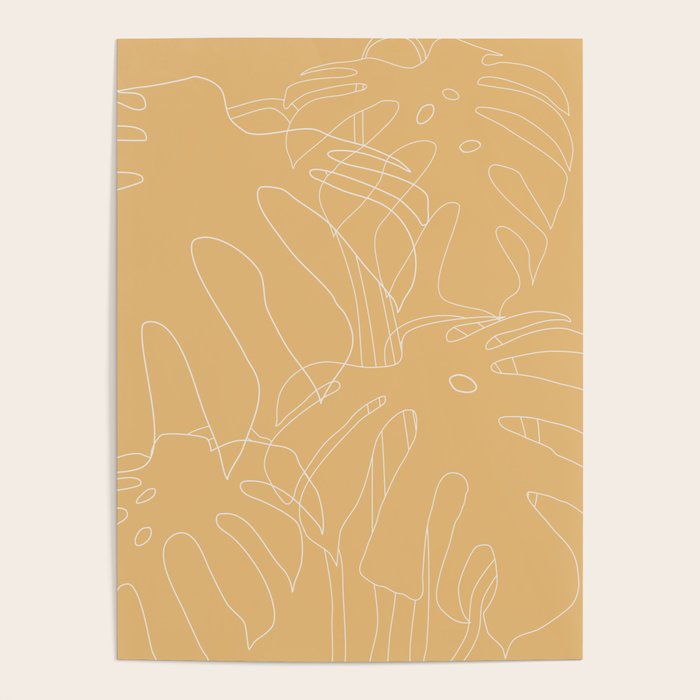 Monstera No2 Yellow Poster Gallery Image 4