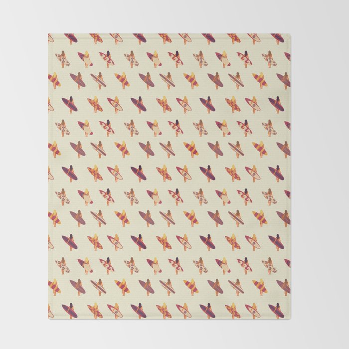 Surfergirls Throw Blanket Gallery Image 2