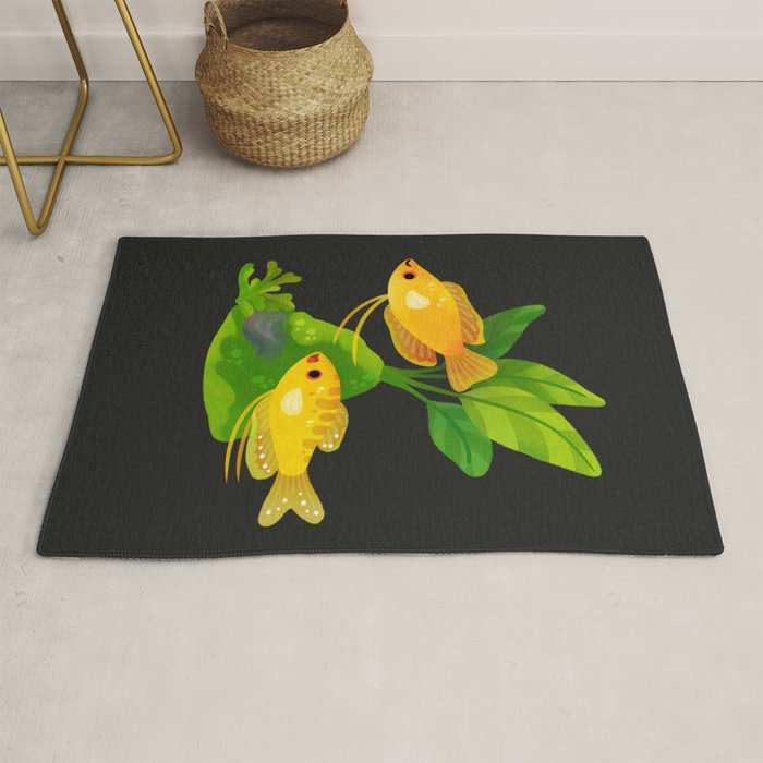 Freshwater fish and plants 1 Rug Gallery Image 1