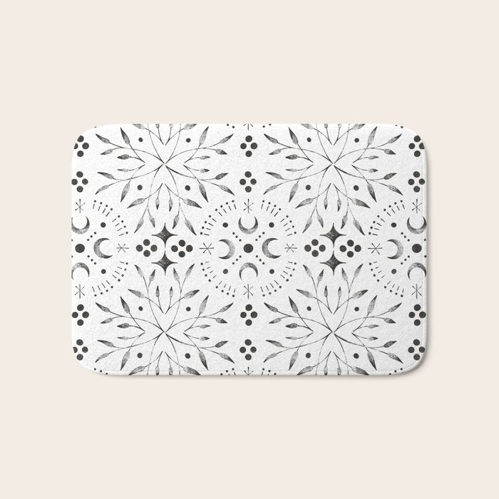 Mystical lunar mosaic BN B Bath Mat Gallery Image 1