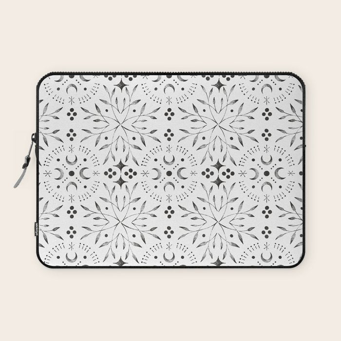 Mystical lunar mosaic BN B Laptop Sleeve Gallery Image 1