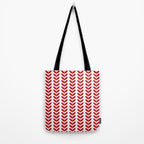 Red Scandinavian leaves pattern Tote Bag Gallery Image 2