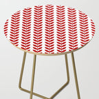Red Scandinavian leaves pattern Side Table Gallery Image 2
