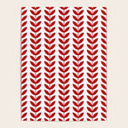 Red Scandinavian leaves pattern Poster Gallery Image 4