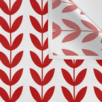 Red Scandinavian leaves pattern Wall Tapestry Gallery Image 3