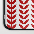 Red Scandinavian leaves pattern Laptop Sleeve Gallery Image 3