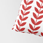 Red Scandinavian leaves pattern Pillow Sham Gallery Image 4