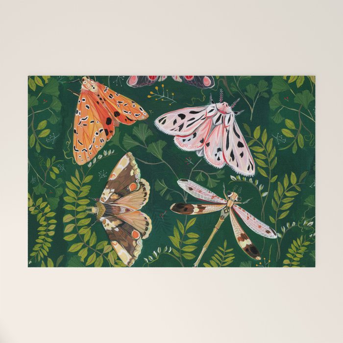 Moths and dragonfly Welcome Mat Gallery Image 1