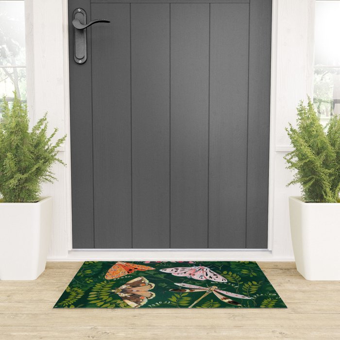 Moths and dragonfly Welcome Mat Gallery Image 3