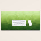 Gradient Pixel Green Desk Mat Gallery Image 1