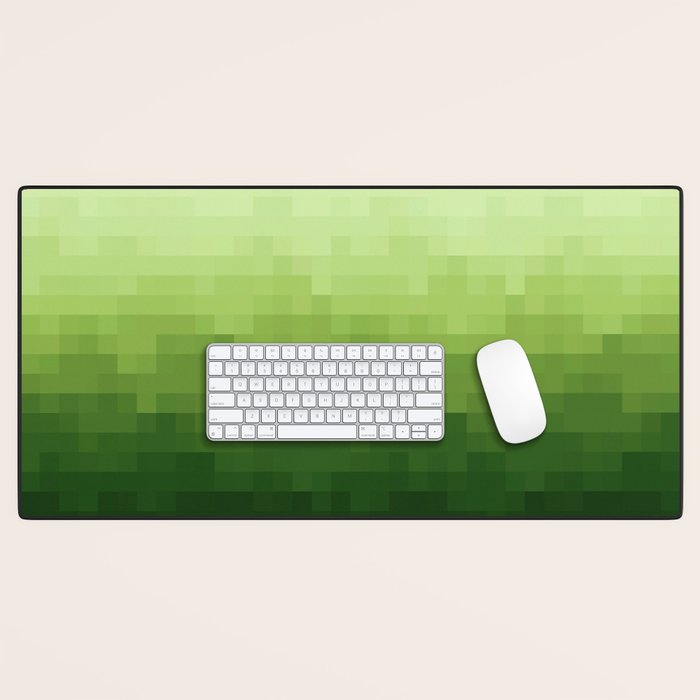 Gradient Pixel Green Desk Mat Gallery Image 1