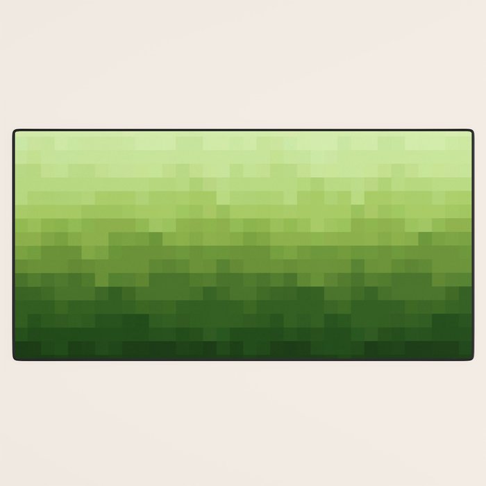 Gradient Pixel Green Desk Mat Gallery Image 3
