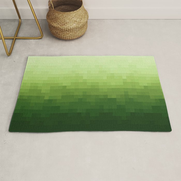 Gradient Pixel Green Rug Gallery Image 1