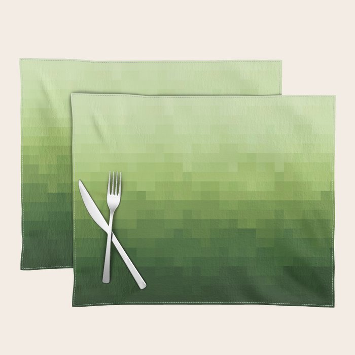 Gradient Pixel Green Placemat Gallery Image 1