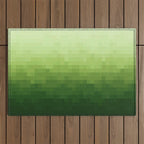 Gradient Pixel Green Outdoor Rug Gallery Image 1
