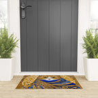 Klimt Tabby Cat with Green Eyes Welcome Mat Gallery Image 3