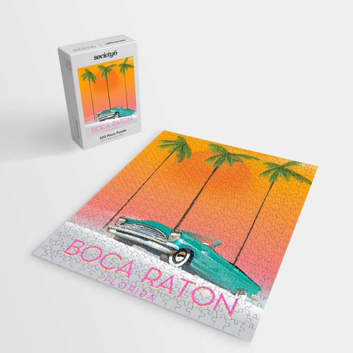 Boca Raton Florida travel poster Jigsaw Puzzle Gallery Image 2