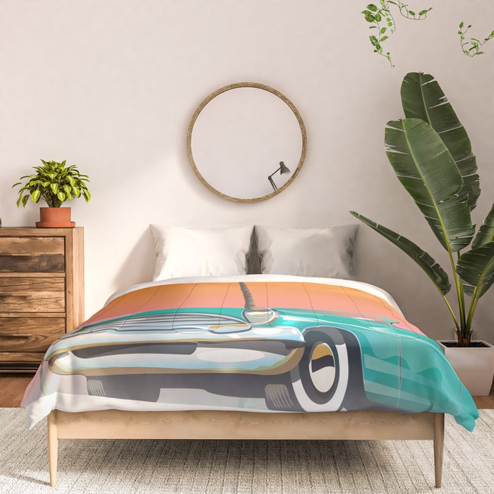 Boca Raton Florida travel poster Comforter Gallery Image 3