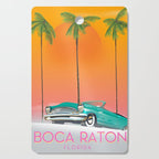 Boca Raton Florida travel poster Cutting Board Gallery Image 1