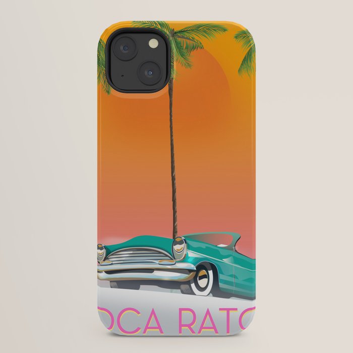 Boca Raton Florida travel poster iPhone Case Gallery Image 30