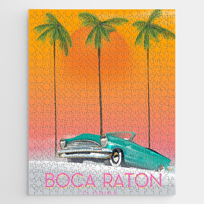 Boca Raton Florida travel poster Jigsaw Puzzle Gallery Image 1