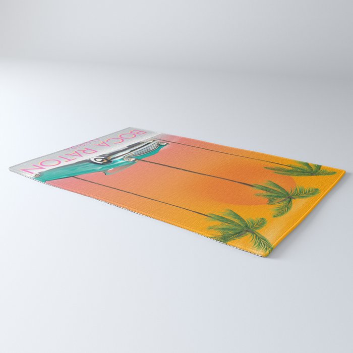 Boca Raton Florida travel poster Rug Gallery Image 3