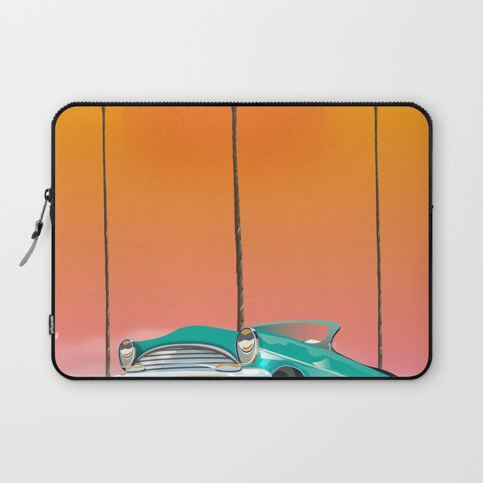 Boca Raton Florida travel poster Laptop Sleeve Gallery Image 1
