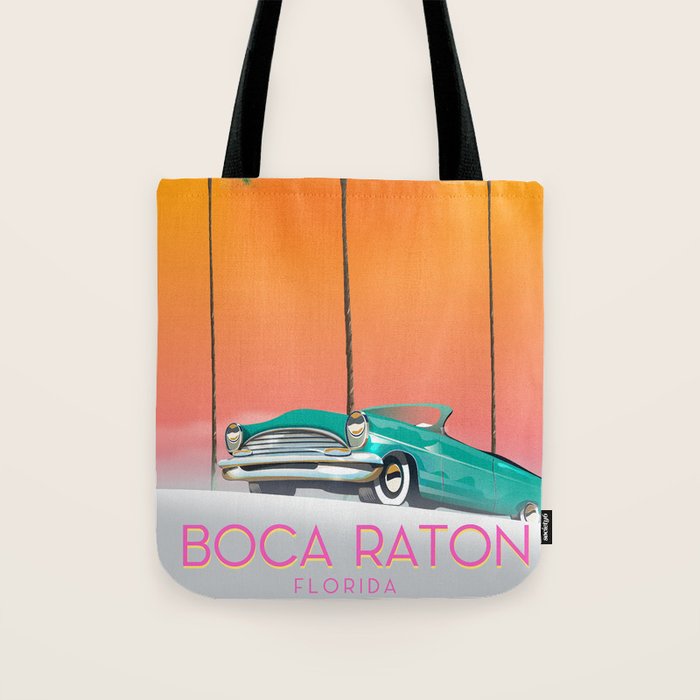 Boca Raton Florida travel poster Tote Bag Gallery Image 1