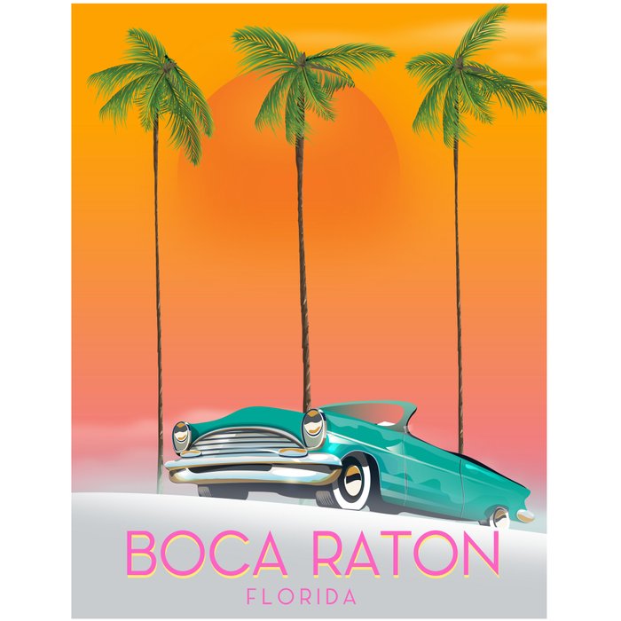 Boca Raton Florida travel poster Coffee Mug Gallery Image 2