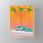 Boca Raton Florida travel poster Mini Art Print Gallery Image 1