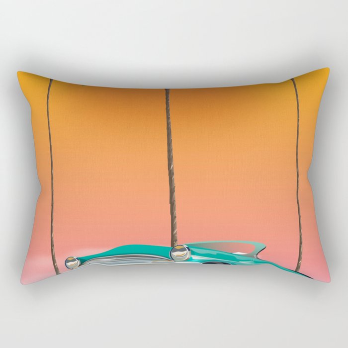 Boca Raton Florida travel poster Rectangular Pillow Gallery Image 2