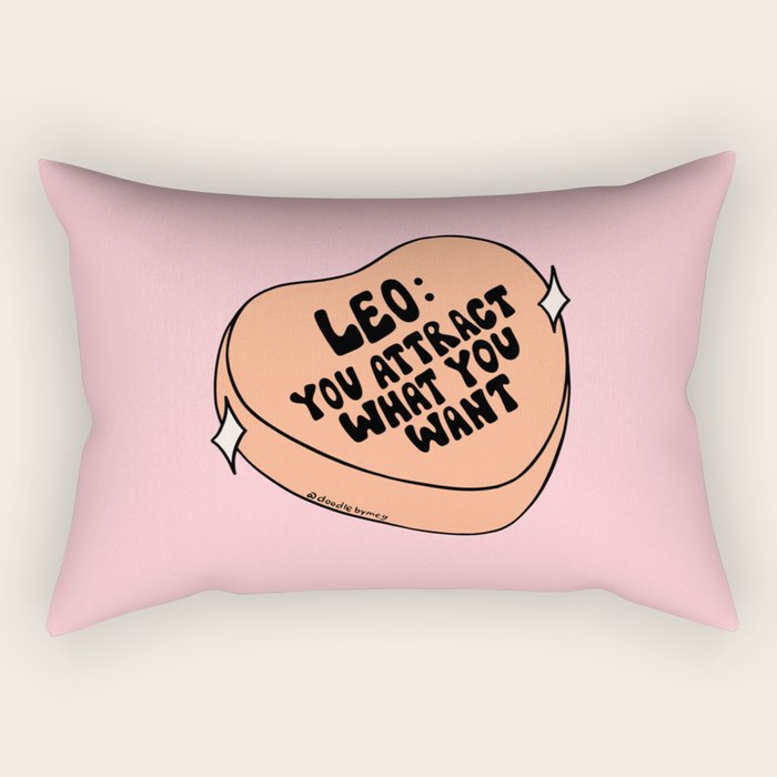 Leo Conversation Heart Rectangular Pillow Gallery Image 1