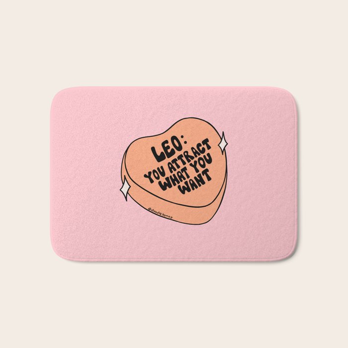 Leo Conversation Heart Bath Mat Gallery Image 1