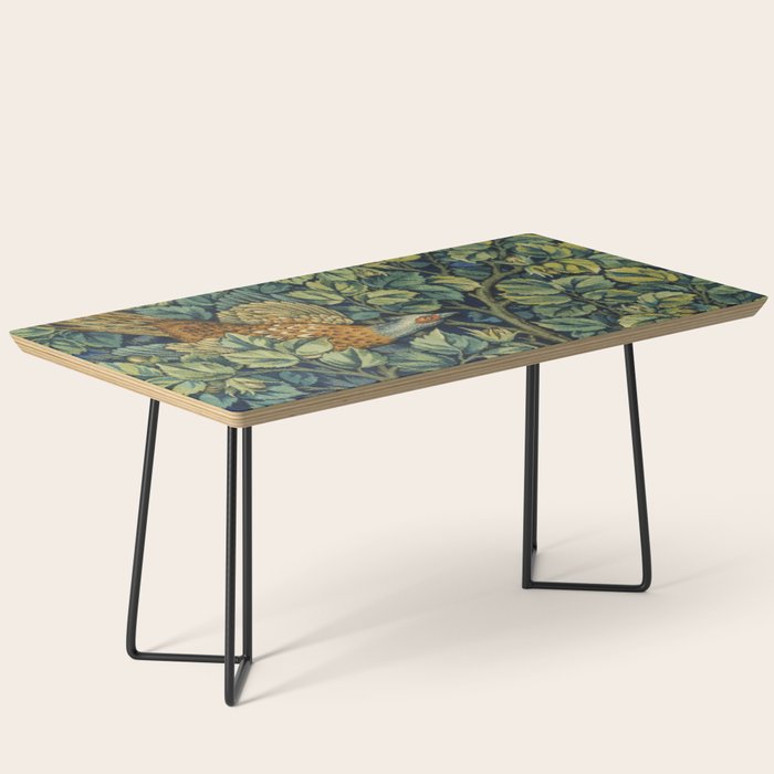 Vintage William Morris pattern pheasant and squirrel Coffee Table Gallery Image 1
