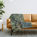 Vintage William Morris pattern pheasant and squirrel Throw Blanket Gallery Image 1