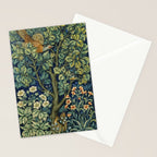 Vintage William Morris pattern pheasant and squirrel Stationery Card Gallery Image 2