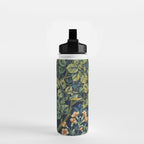 Vintage William Morris pattern pheasant and squirrel Water Bottle Gallery Image 2