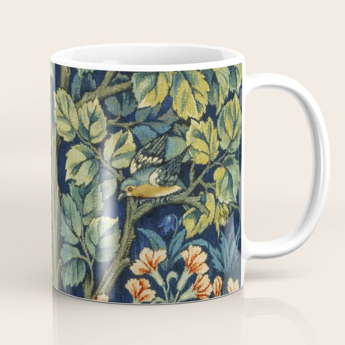 Vintage William Morris pattern pheasant and squirrel Coffee Mug Gallery Image 1