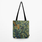 Vintage William Morris pattern pheasant and squirrel Tote Bag Gallery Image 2