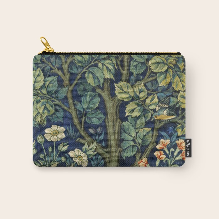 Vintage William Morris pattern pheasant and squirrel Carry All Pouch Gallery Image 1