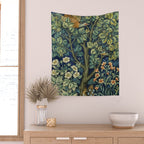 Vintage William Morris pattern pheasant and squirrel Wall Tapestry Gallery Image 2