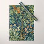 Vintage William Morris pattern pheasant and squirrel Wrapping Paper Gallery Image 1