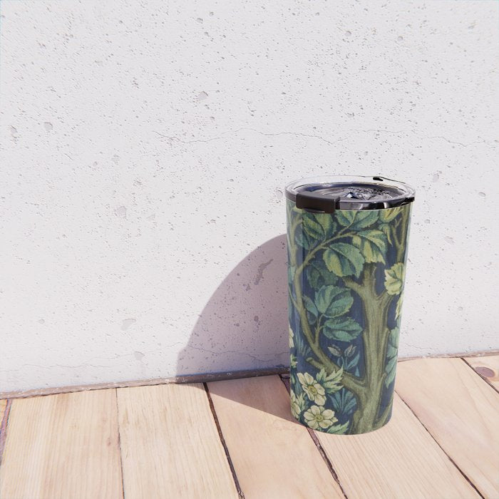 Vintage William Morris pattern pheasant and squirrel Travel Mug Gallery Image 4