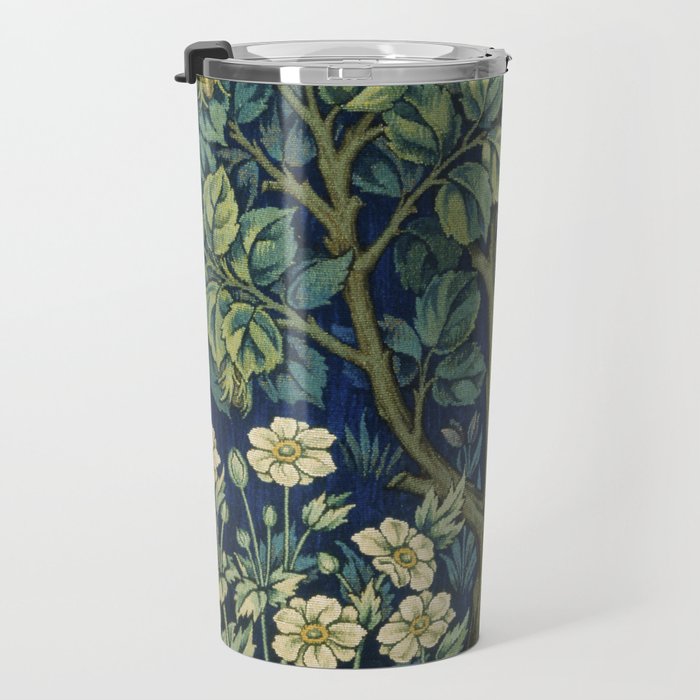 Vintage William Morris pattern pheasant and squirrel Travel Mug Gallery Image 3