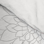 Festive, Floral Prints, Bloom Mix, White and Pink on Grey Comforter Gallery Image 4