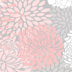 Festive, Floral Prints, Bloom Mix, White and Pink on Grey Coffee Mug Gallery Image 2