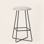 Festive, Floral Prints, Bloom Mix, White and Pink on Grey Stool Gallery Image 1