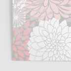 Festive, Floral Prints, Bloom Mix, White and Pink on Grey Poster Gallery Image 3